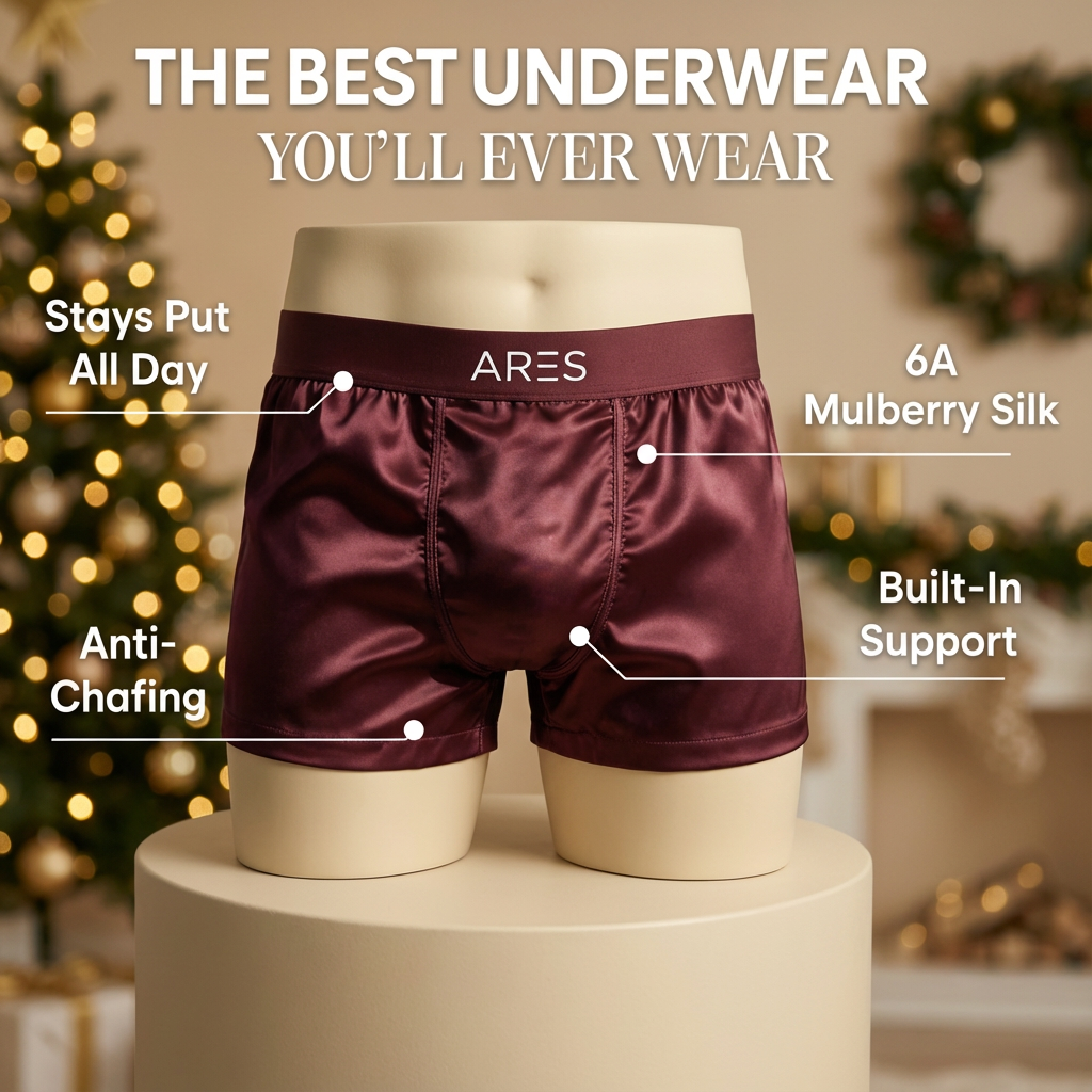 Ares Premium Silk Boxers | All-Day Comfort Burgundy – Ares Underwear Ares Premium Silk Boxers | All-Day Comfort Burgundy – Ares Underwear